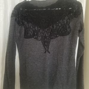 Zara Lace Detailed Knit Top